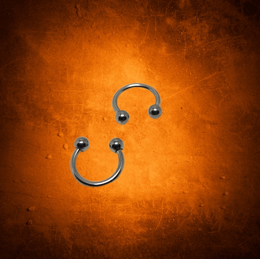 2 Horseshoe Circular Barbell 16ga12mm Surgical Steel 516 Septum Body Jewelry
